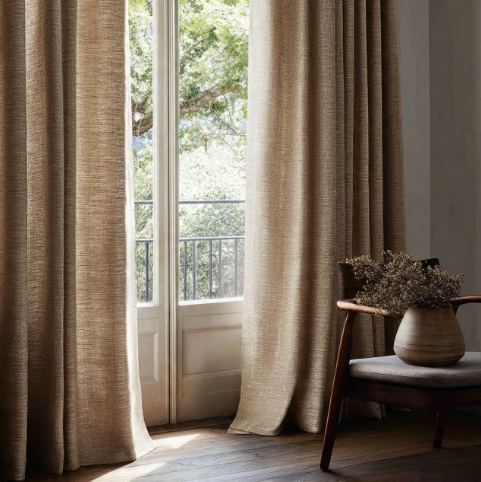 Brown budget opaque curtains