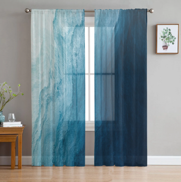 Ocean budget sheer curtains
