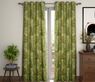 Green premium opaque curtains
