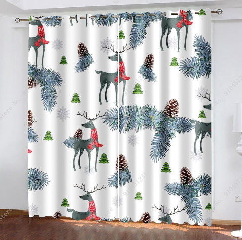 Animal printed budget opaque curtains