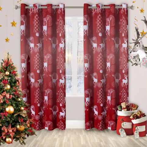 Christmas budget opaque curtains