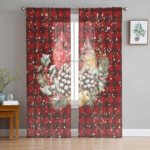 Christmas premium sheer curtains