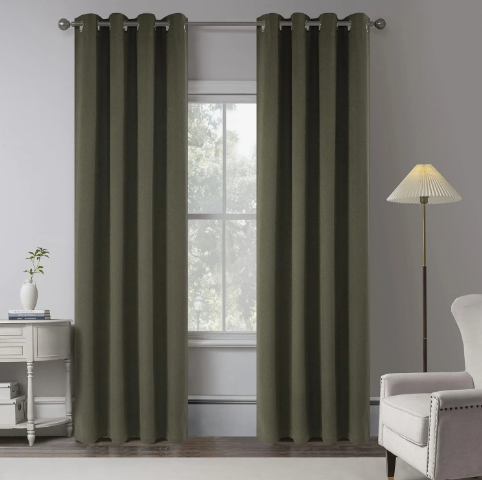 Gray budget opaque curtains