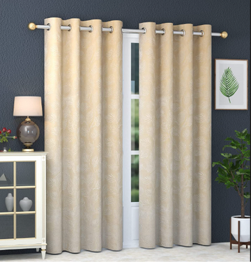Beige premium opaque curtains
