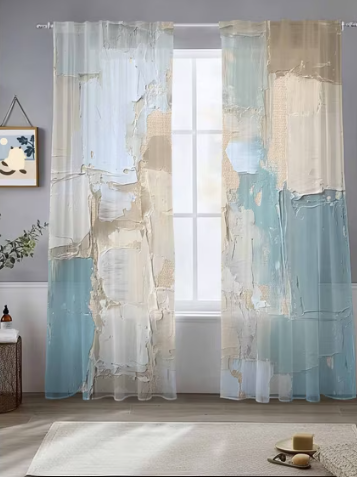Abstract premium sheer curtains