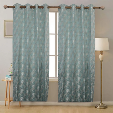 Light blue premium opaque curtains
