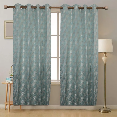 Light blue premium opaque curtains