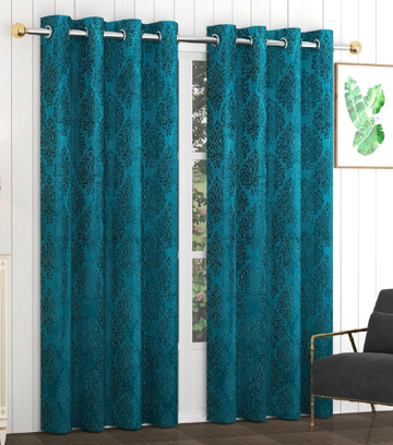 Blue budget opaque curtains