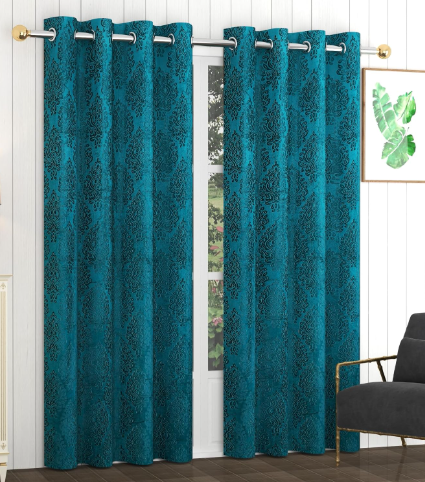 Blue budget opaque curtains