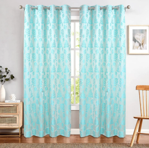 Turquoise blue premium opaque curtains
