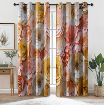 Floral premium opaque curtains