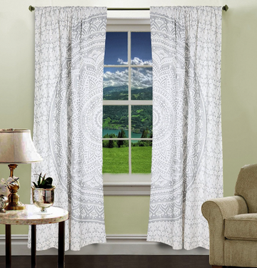 White budget opaque curtains