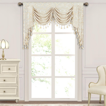 Beige handcrafted valances
