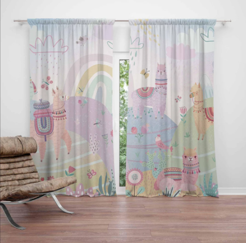 Pastel premium opaque curtains