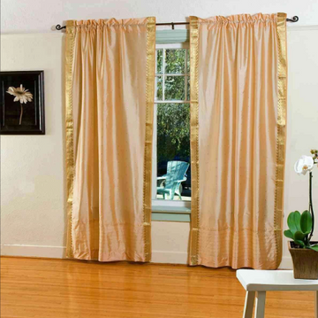 Orange budget sheer curtains