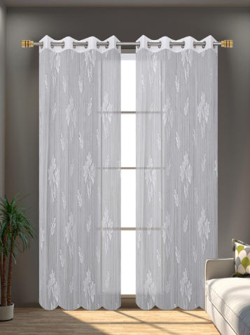 Whitish gray premium sheer curtains