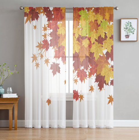 Autumn budget sheer curtains