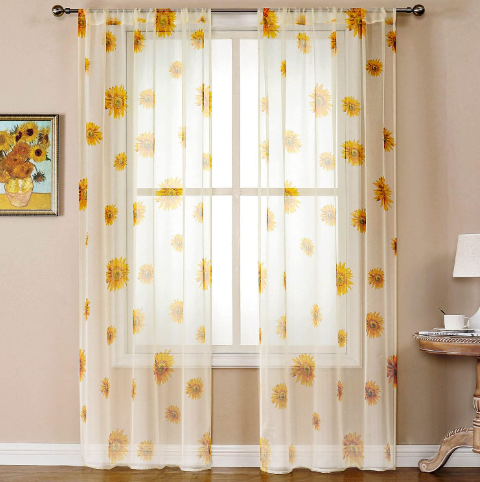 Sunflower premium sheer curtains